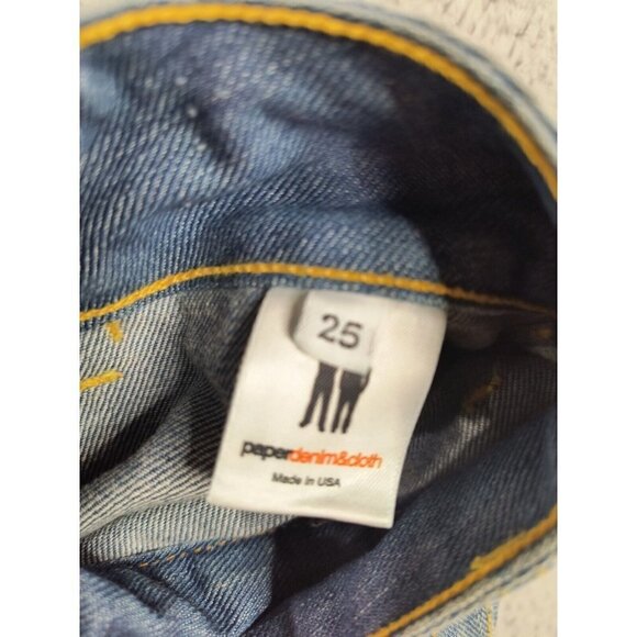 Paper Denim & Cloth Jeans Womens Size 25 Horizon Blue Denim Boot Cut 32" Inseam - Picture 10 of 12